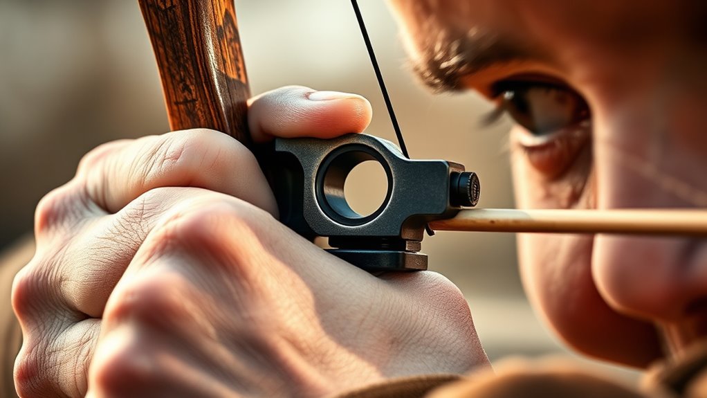 aim with peep sight