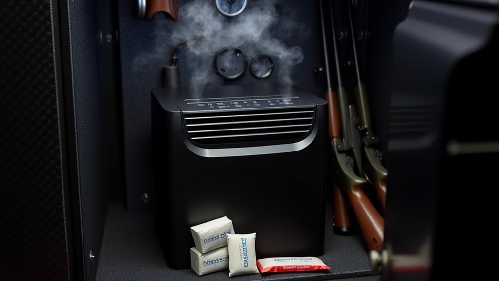 dehumidifier placement for safes