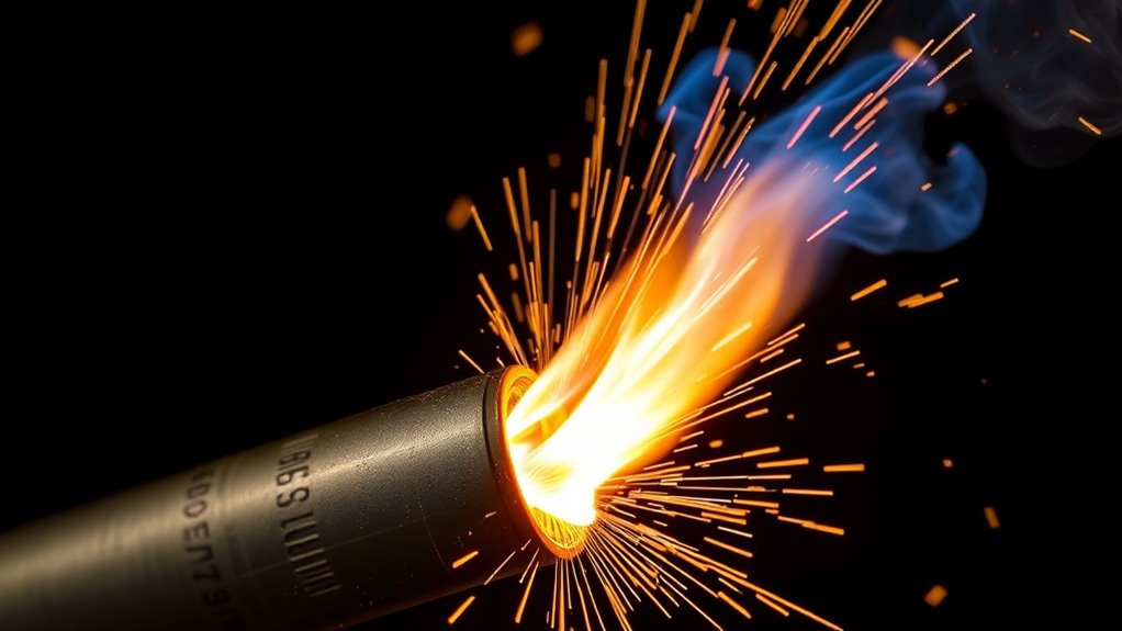 fiery visual shotgun display