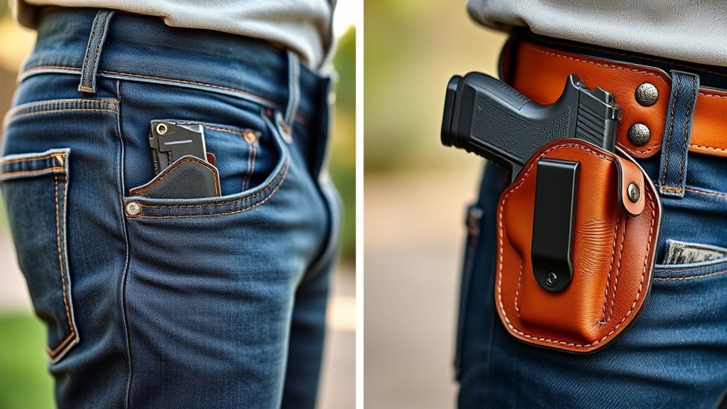 8 Key Differences Between Pocket Carry and Holster 2 firearm carry methods explained
