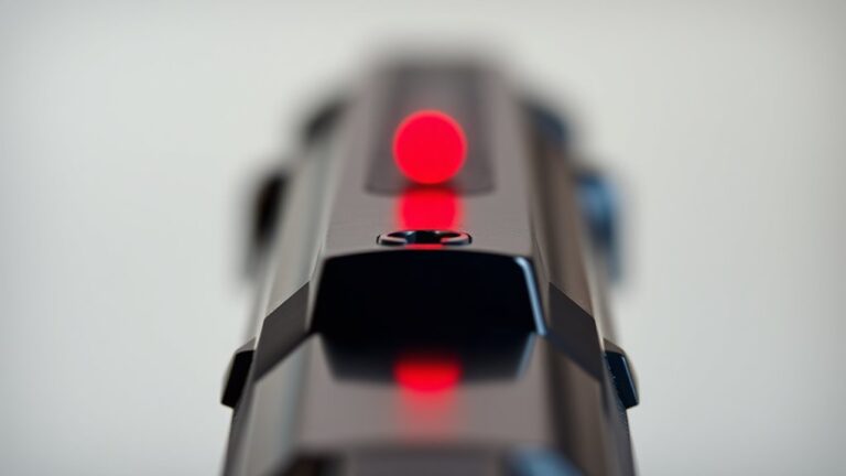 red dot centered above front