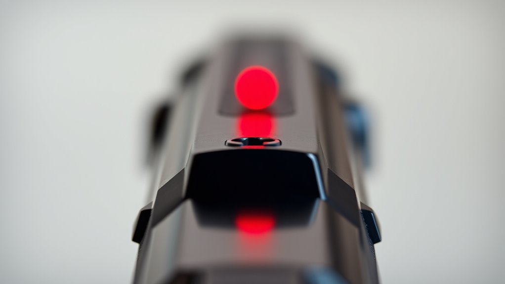 red dot centered above front